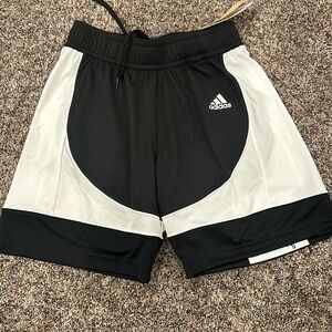 Mens Black/White Adidas shorts size small